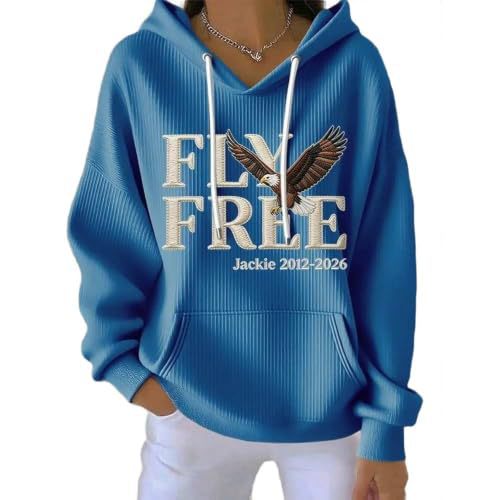 Women's Free Letter Eagle Print Casual Sweatshirt