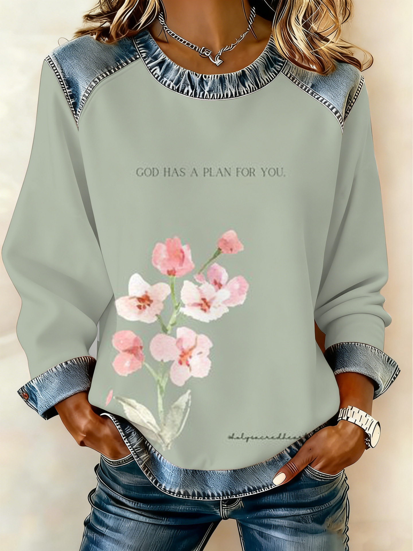 Women's Animal Lion Tiger Print Crewneck Sweatshirt