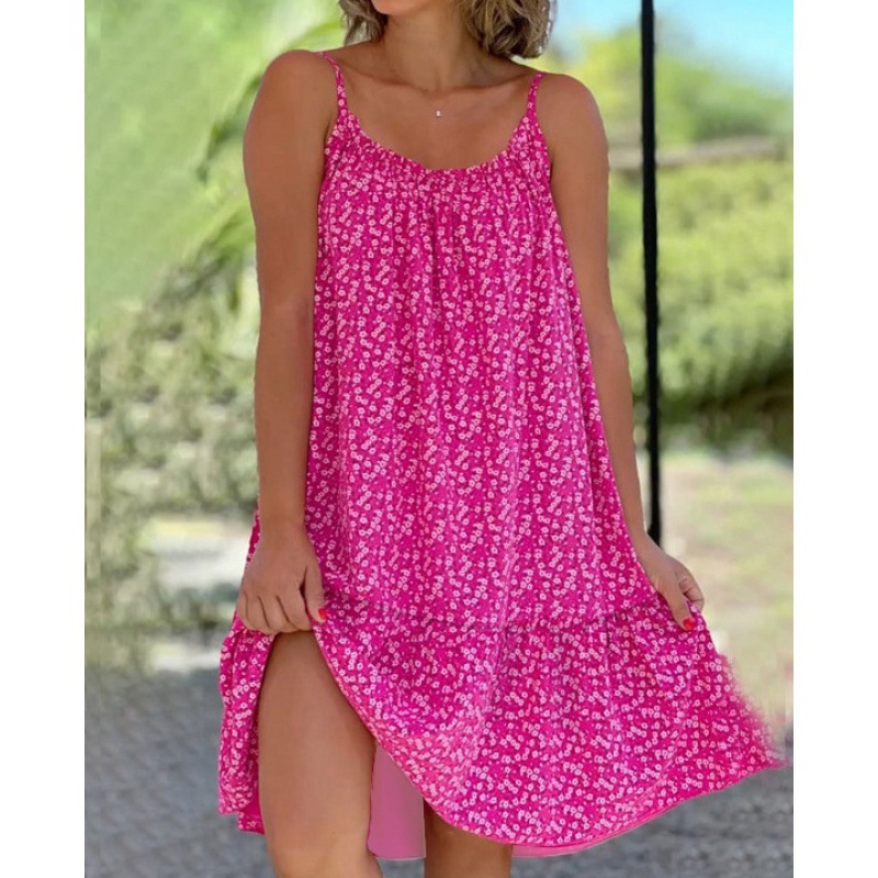 Floral Print Sleeveless Maxi Dress Plus Size S-5XL
