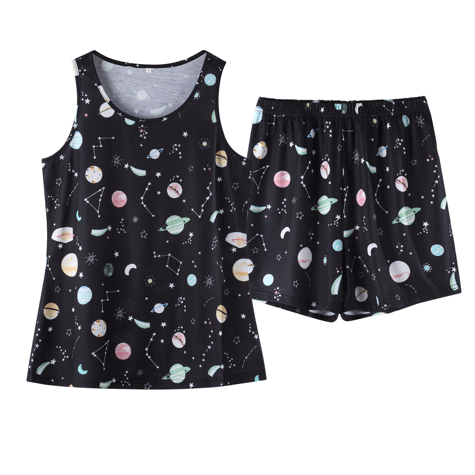 Women's Printed Tank Top and Shorts Lounge Set