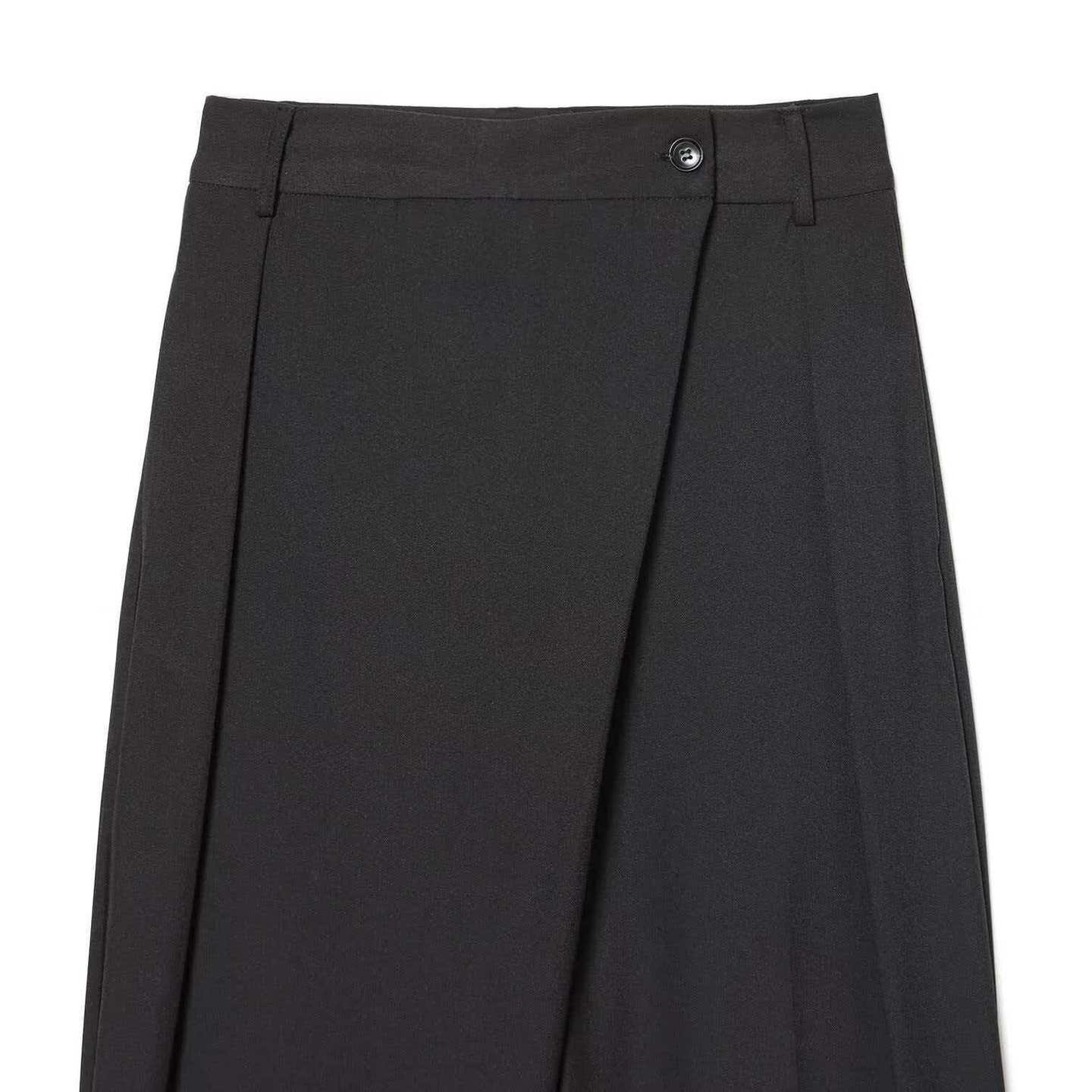 Women's Asymmetrical High-Waist Straight-Leg Pants