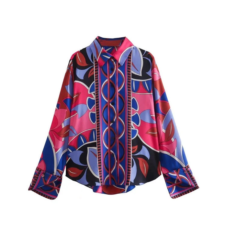 Women's Floral Print Loose Shirt and Skirt or Shorts Set