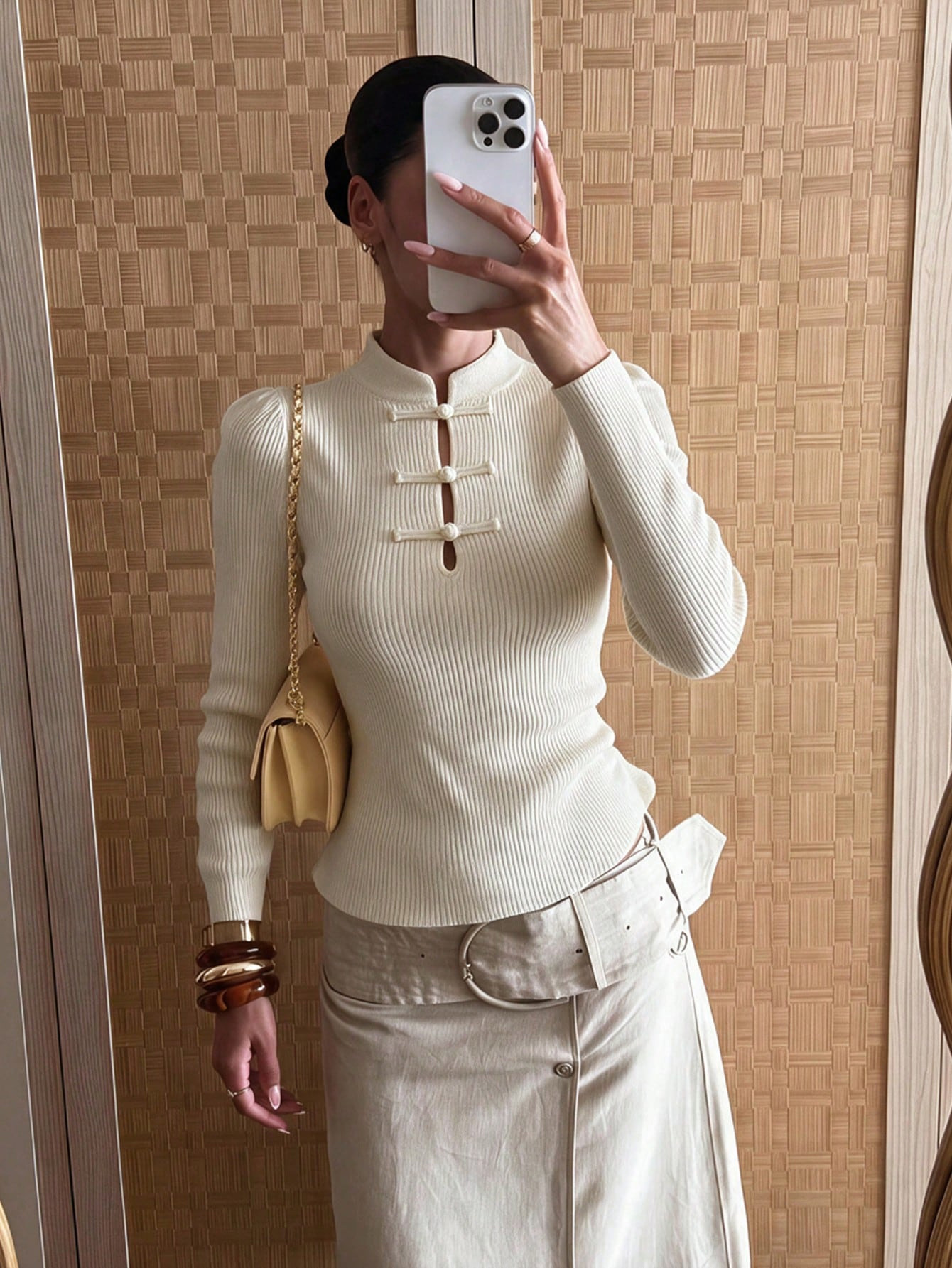 Women's Chinese Style Retro Slimming Knit Top