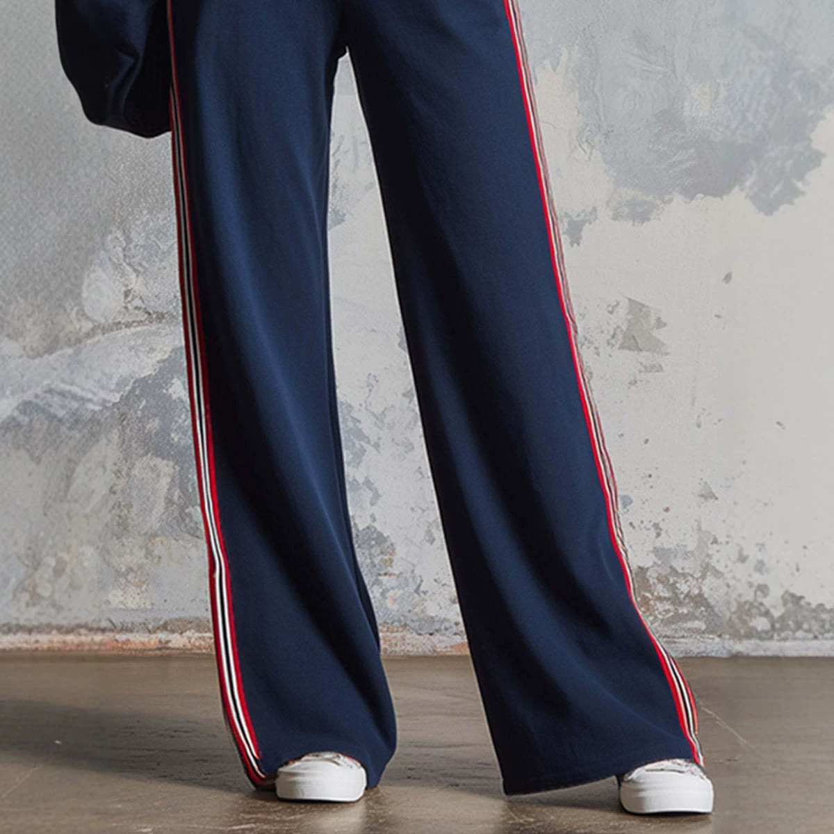 Striped Tube Top & Wide Leg Pants Two-Piece Set