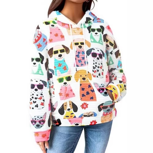 Women's Dog Mom Heart Paw Print Sweatshirt