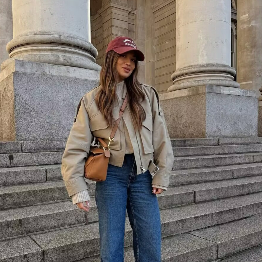 Women's Minimalist Three-Color Trench Coat