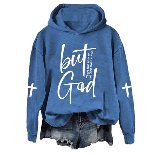 Women's Letter Cross Print Casual Hoodie