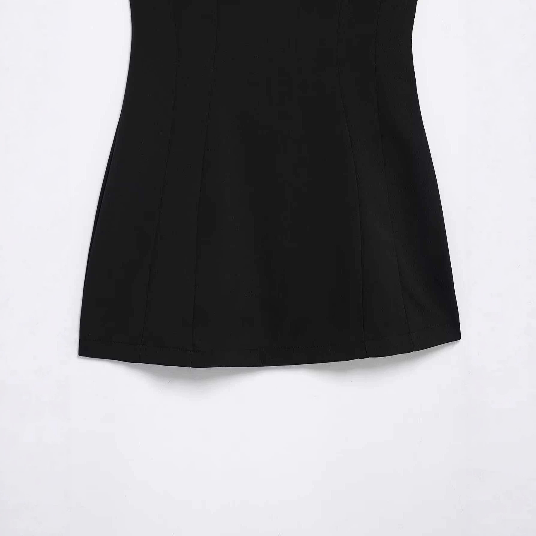 Black Feather Trim Bodycon Mini Dress Sleeveless Strapless