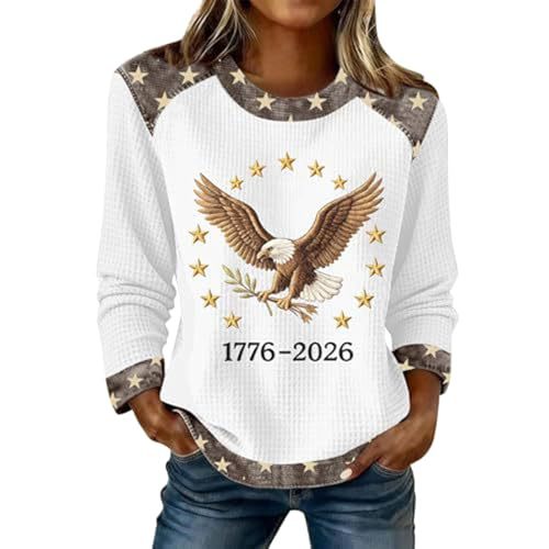 Women's USA Flag Star Print Sweatshirt