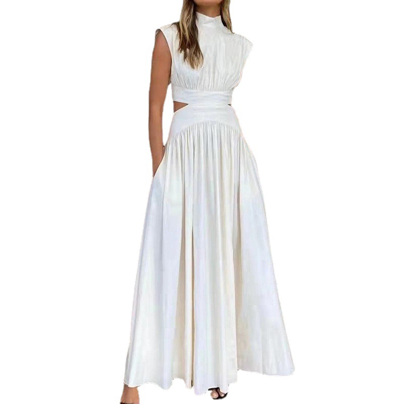 Women's Sleeveless High-Waist Cutout Long Dress
