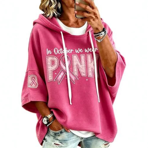 Women's Ribbon Letter Print Crewneck Sweatshirt