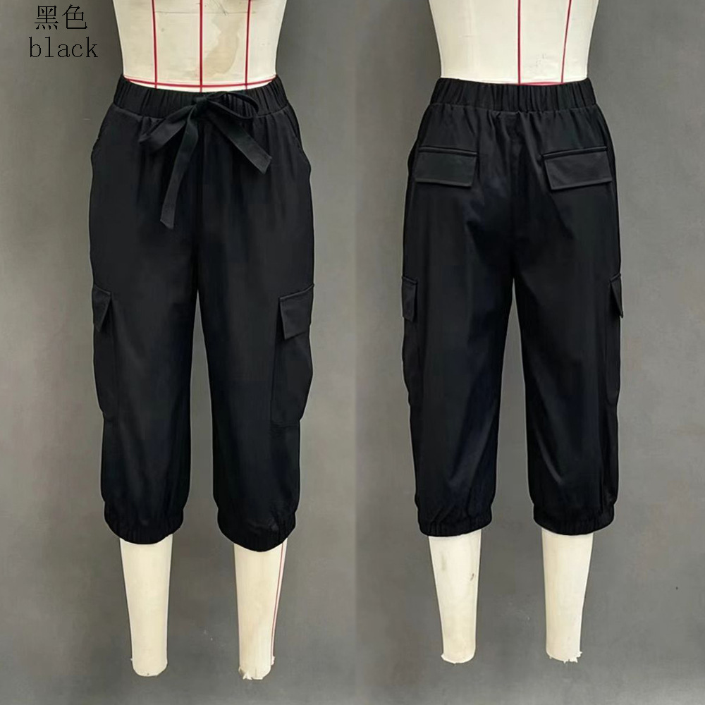 Women's Wide-Leg Cargo Pants Loose Casual Streetwear