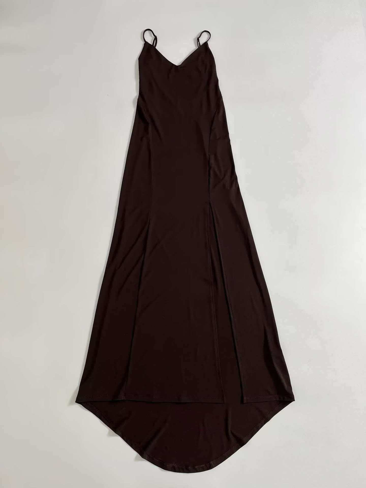 Women's Sexy Backless V-Neck Slit Cami Long Dress