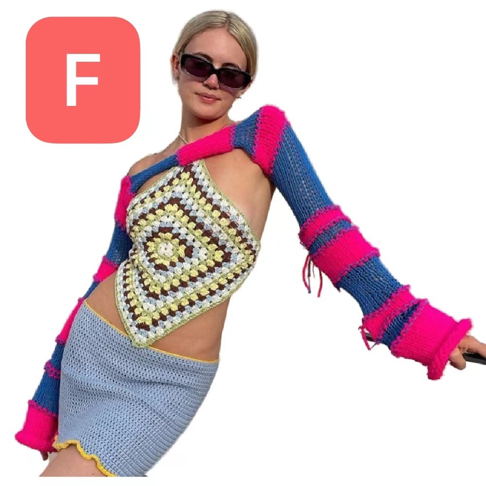 Women's Open-Knit Long-Sleeve Shrug