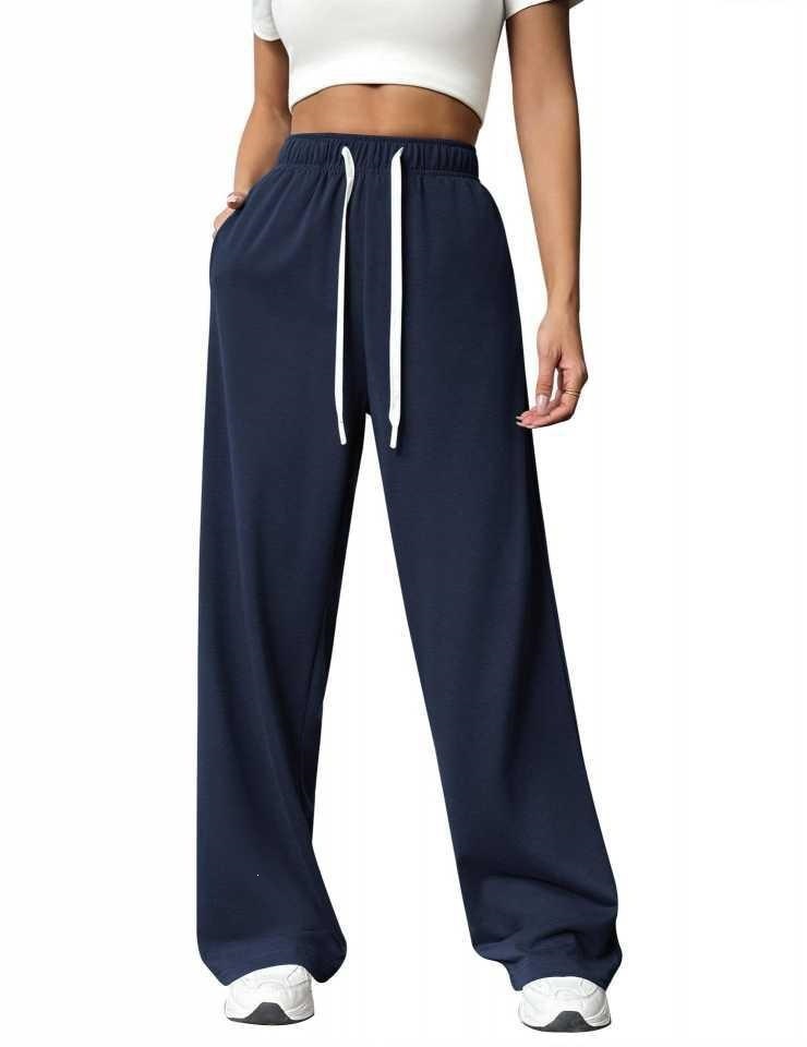 Women's Loose Straight Wide-Leg Athletic Casual Pants