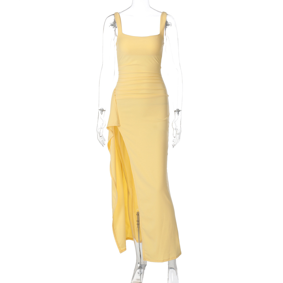 Women's Sleeveless Backless High Slit Maxi Dress