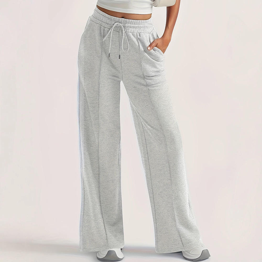 Women's High-Waist Wide-Leg Pants Casual Lounge Trousers