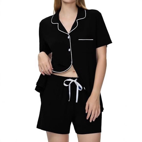 Women's Cuban Collar Short Sleeve Button Set