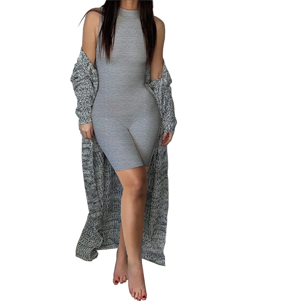 Women's Sleeveless High Waist Bodycon Jumpsuit