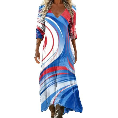 Women's Striped Floral Print Ruched Midi Dress
