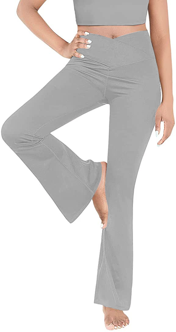 High-Waist Loose Yoga Pants Comfortable Casual Woven Polyester