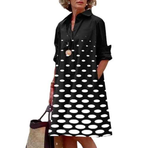 Women's Floral Print Lapel Collar Sheath Dress