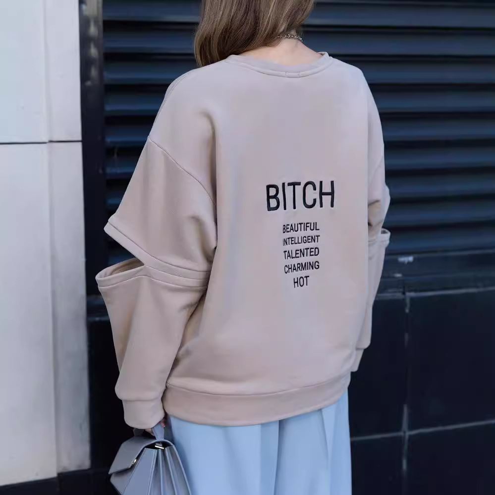 Women's Loose Crewneck Graphic Print Sweatshirt