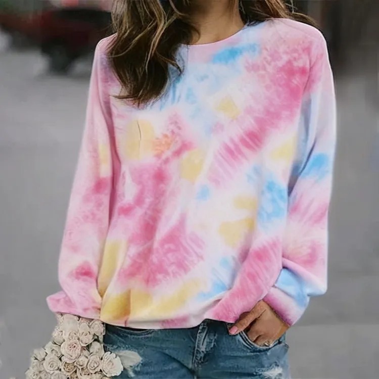 3D Print Women's Sweater Crewneck Pullover Casual Loose Long Sleeve Knit Top