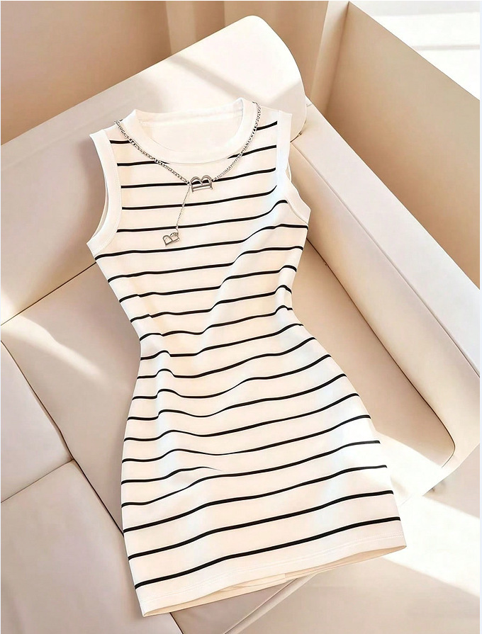 Women's Sleeveless Bodycon Dress Slimming A-Line Midi