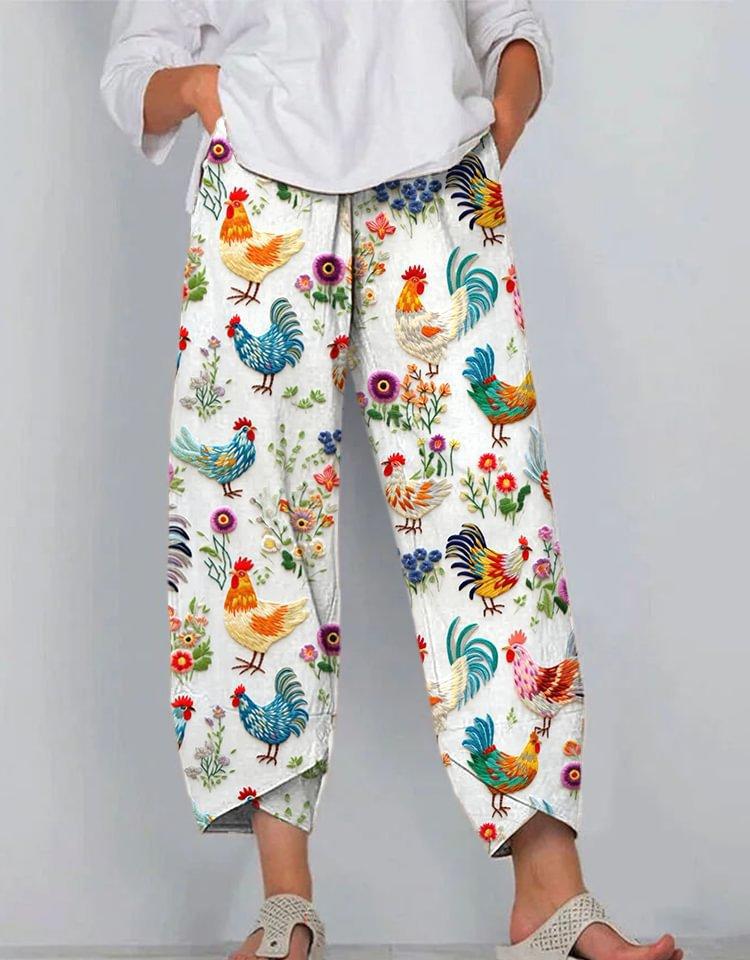 Women's Colorblock Animal Print Jogger Pants Casual Cropped Tapered