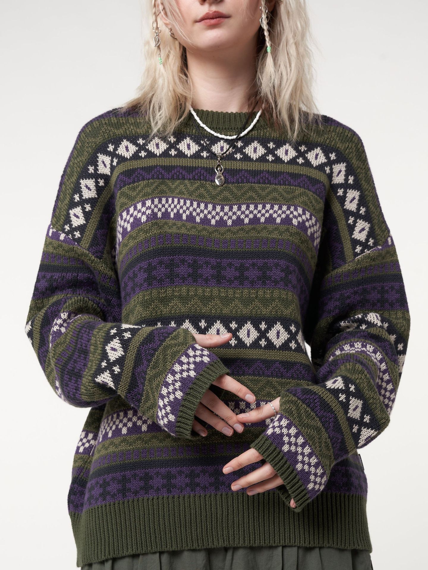Women's Color-Block Knit Pullover Sweater