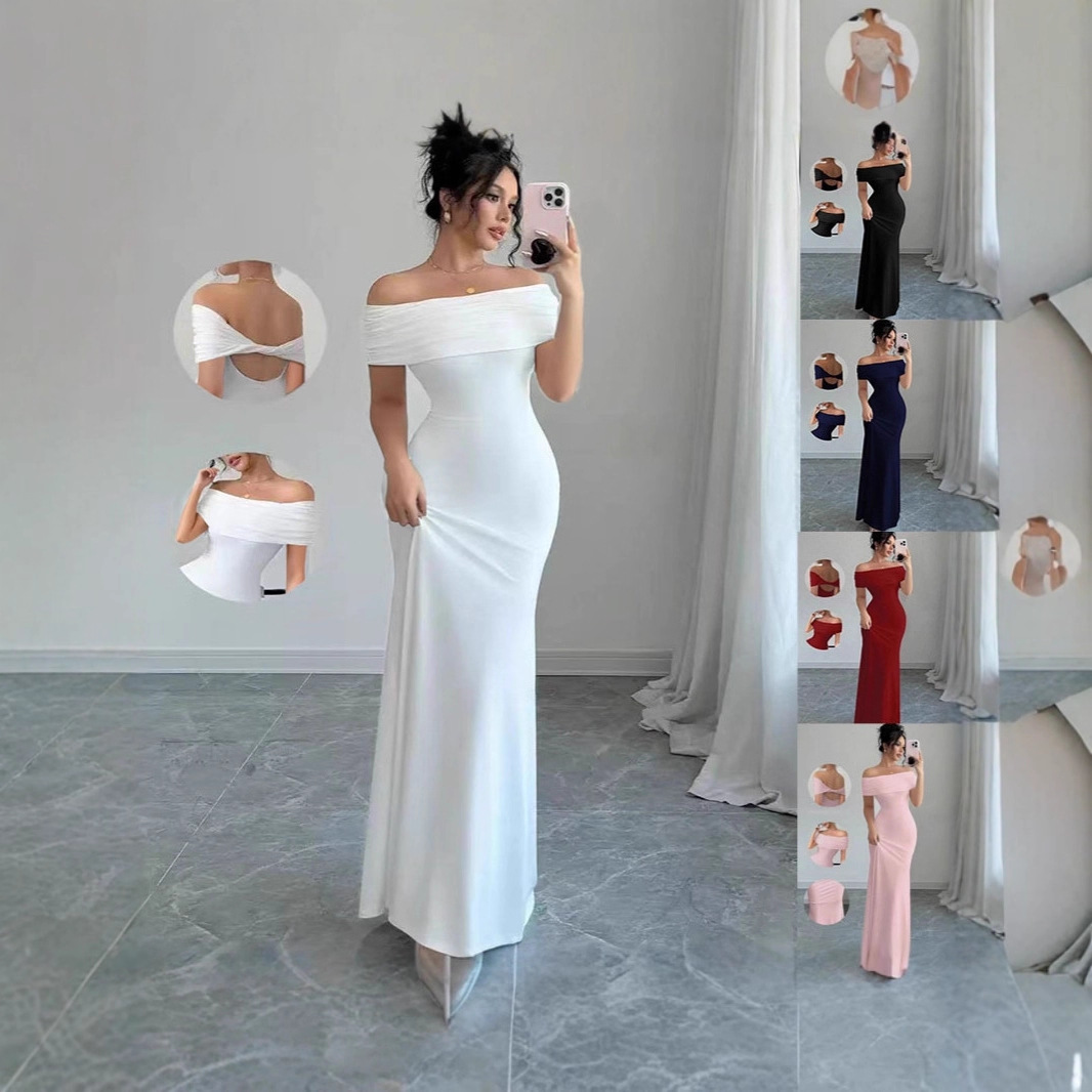 Sleeveless Off-Shoulder Bodycon Dress