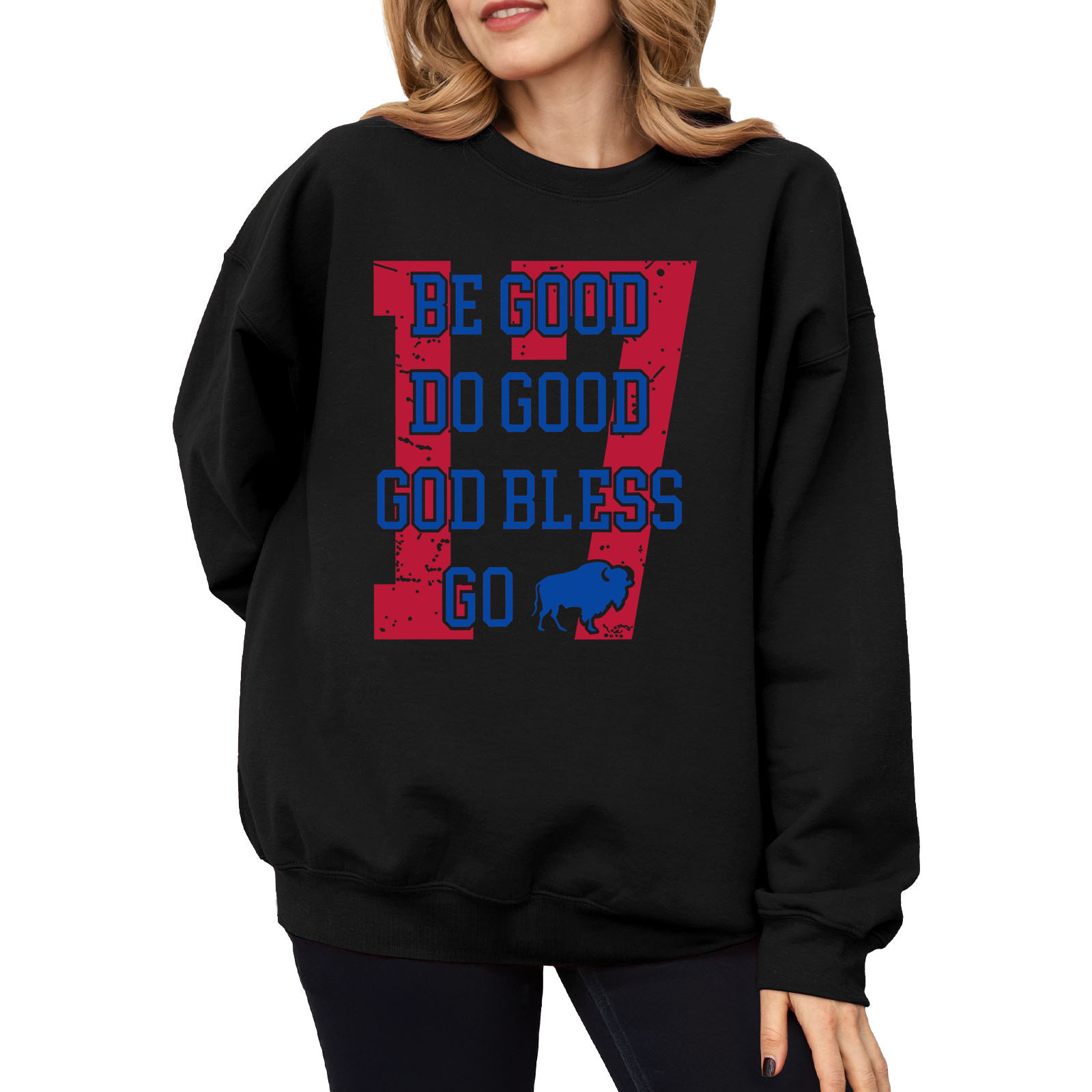 Women's Letter Print Crewneck Sweatshirt