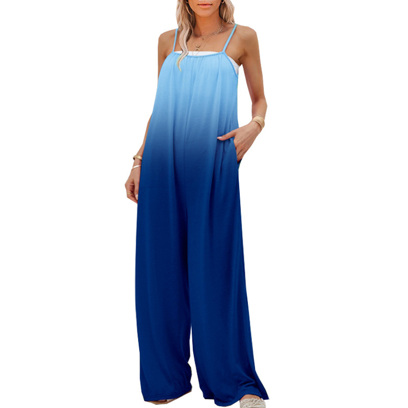 Women's Plus Size Sleeveless High Waist Wide Leg Jumpsuit
