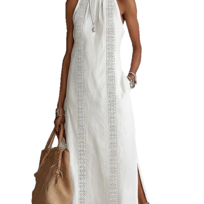 Women's Solid Color Loose Long Shirt Dress Casual