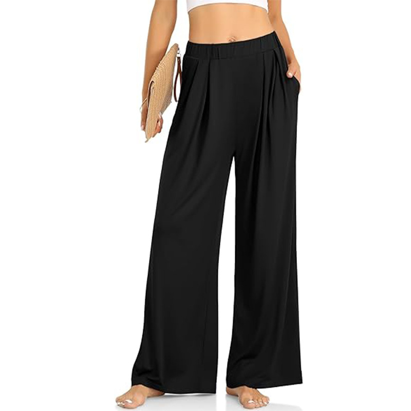 Women's Loose Wide-Leg Yoga Pants Straight-Leg Casual Lounge Pants