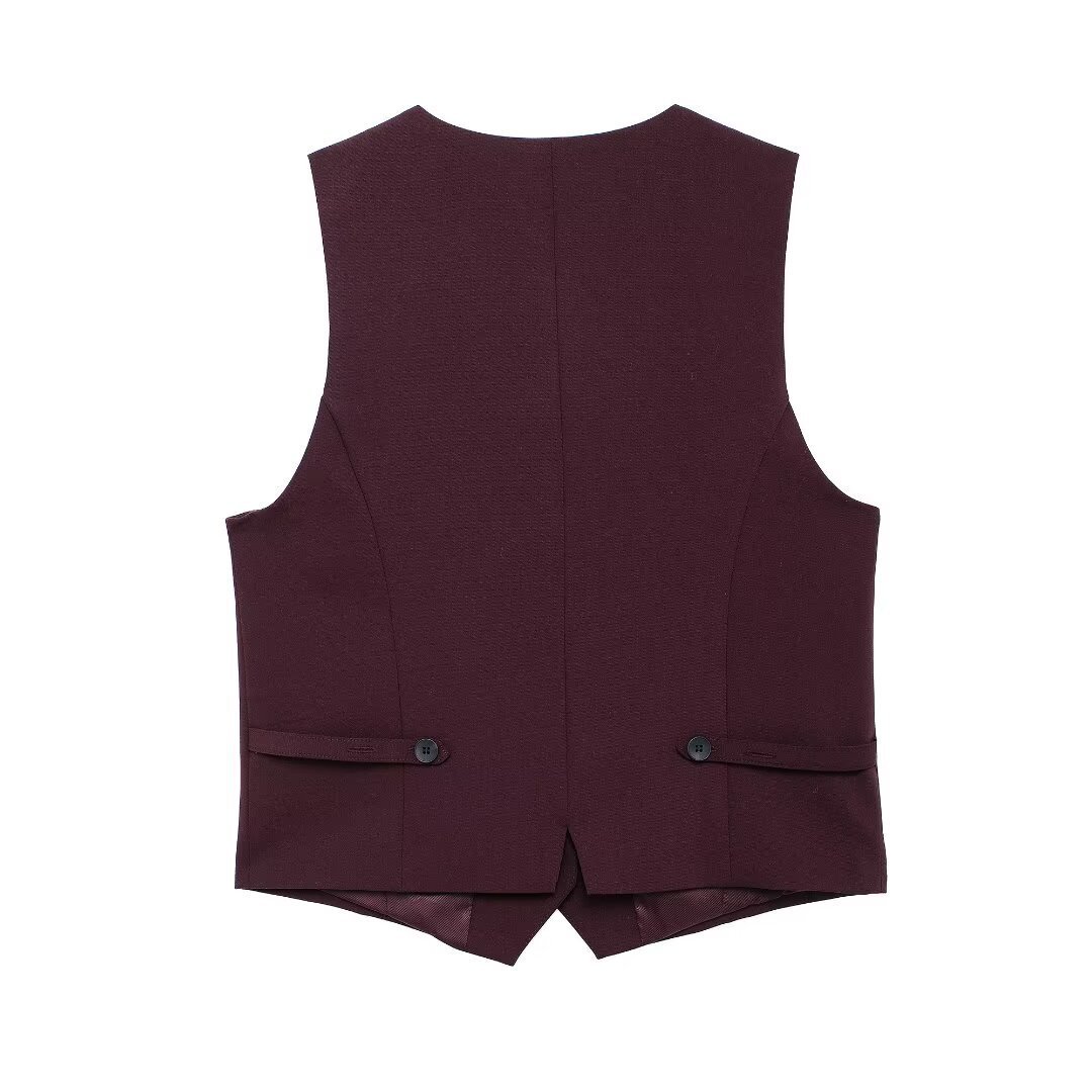Women's Slim Fit Sleeveless Vest and Pants Set Streetwear