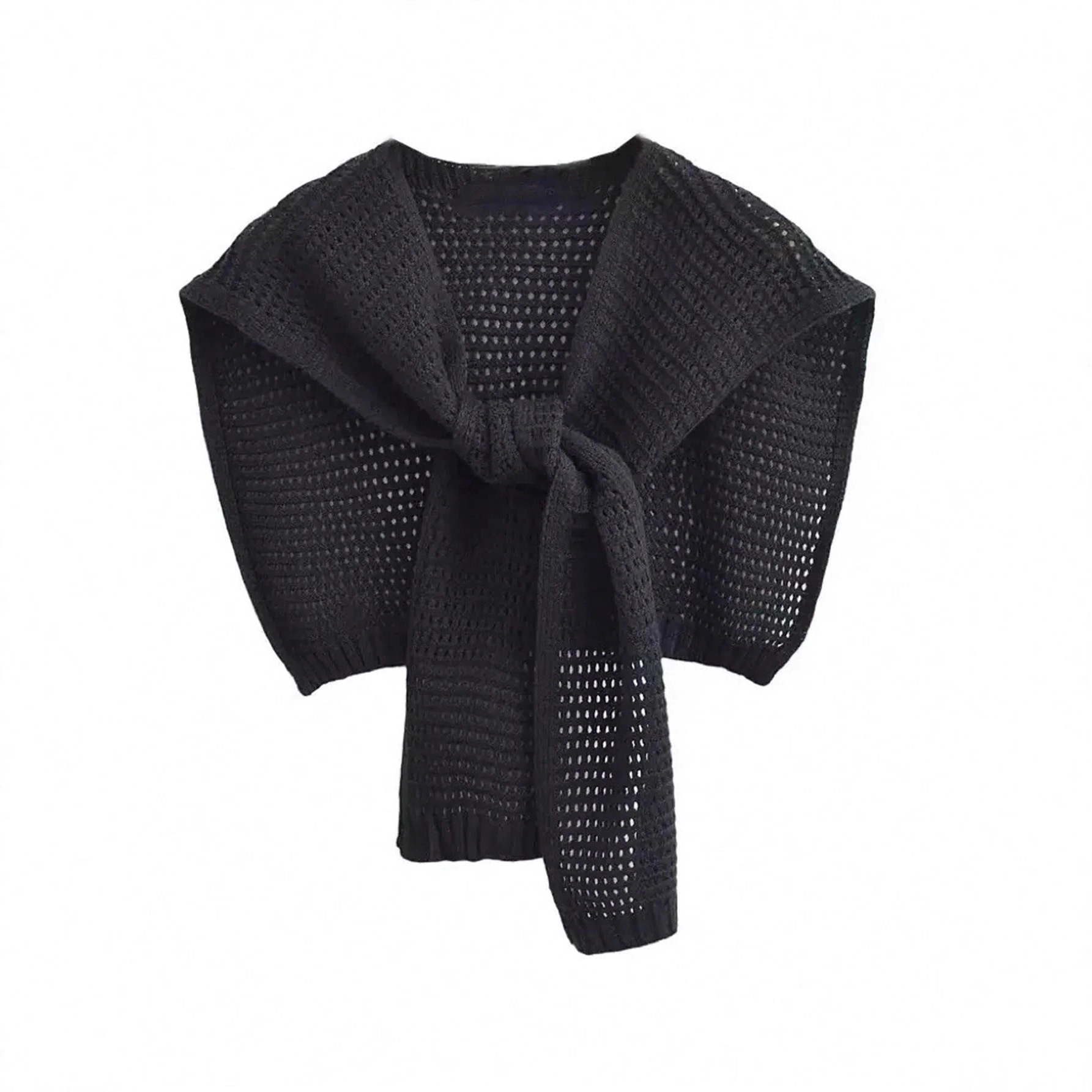 Light Luxury Open-Knit Shawl Wrap for Women