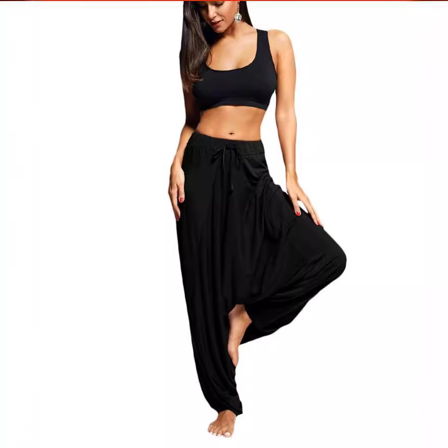 Relaxed Bohemian Balloon Pants Drop Crotch Harem Pants