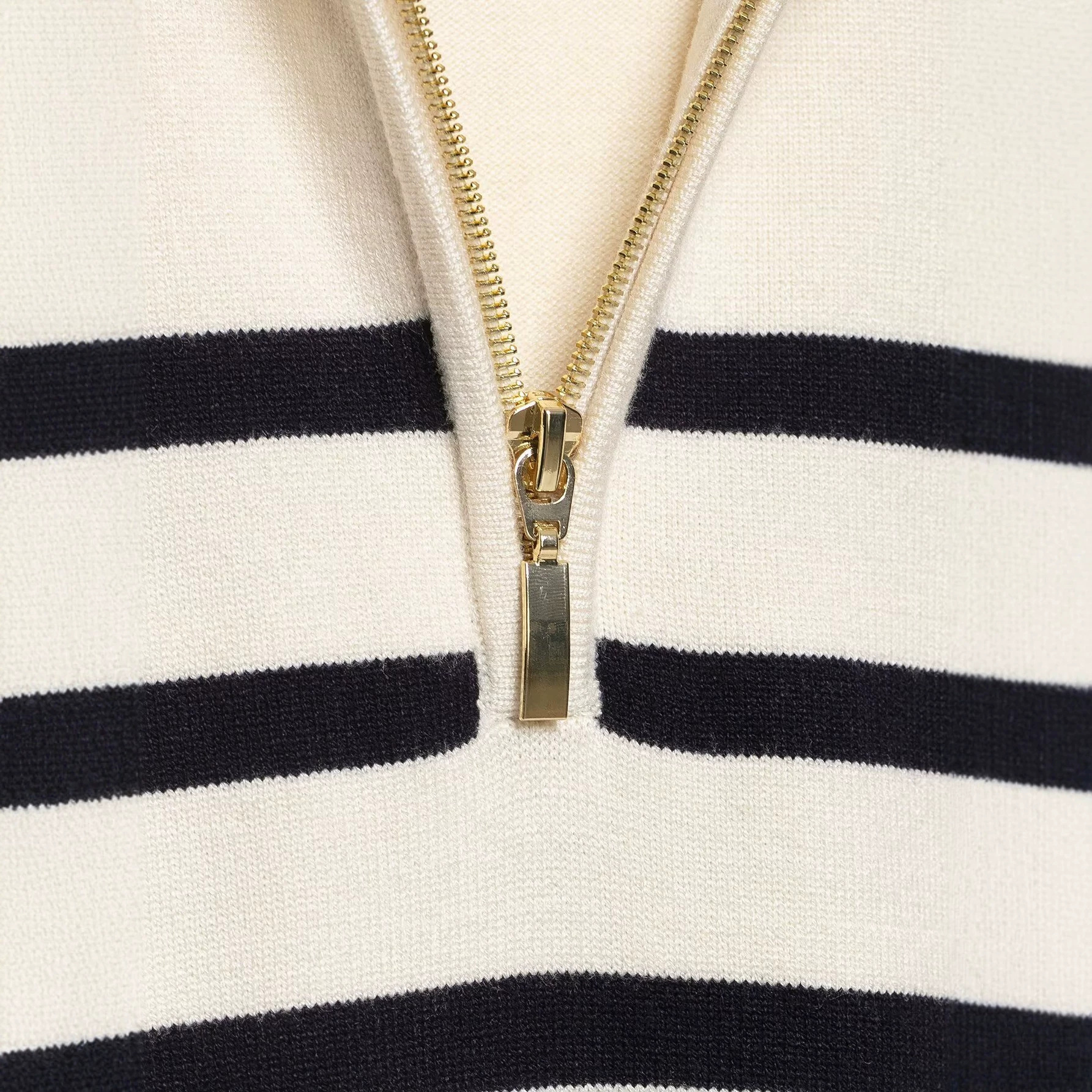 Women's Striped Color-Block Stand Collar Knit Pullover