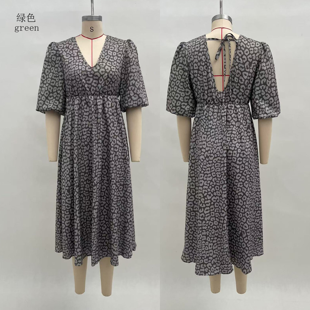 Women's Floral V-Neck A-Line Maxi Dress Plus Size