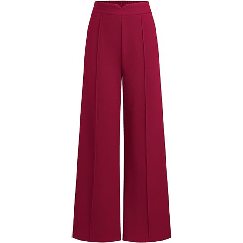 High-Waist Straight-Leg Wide-Leg Dress Pants for Women