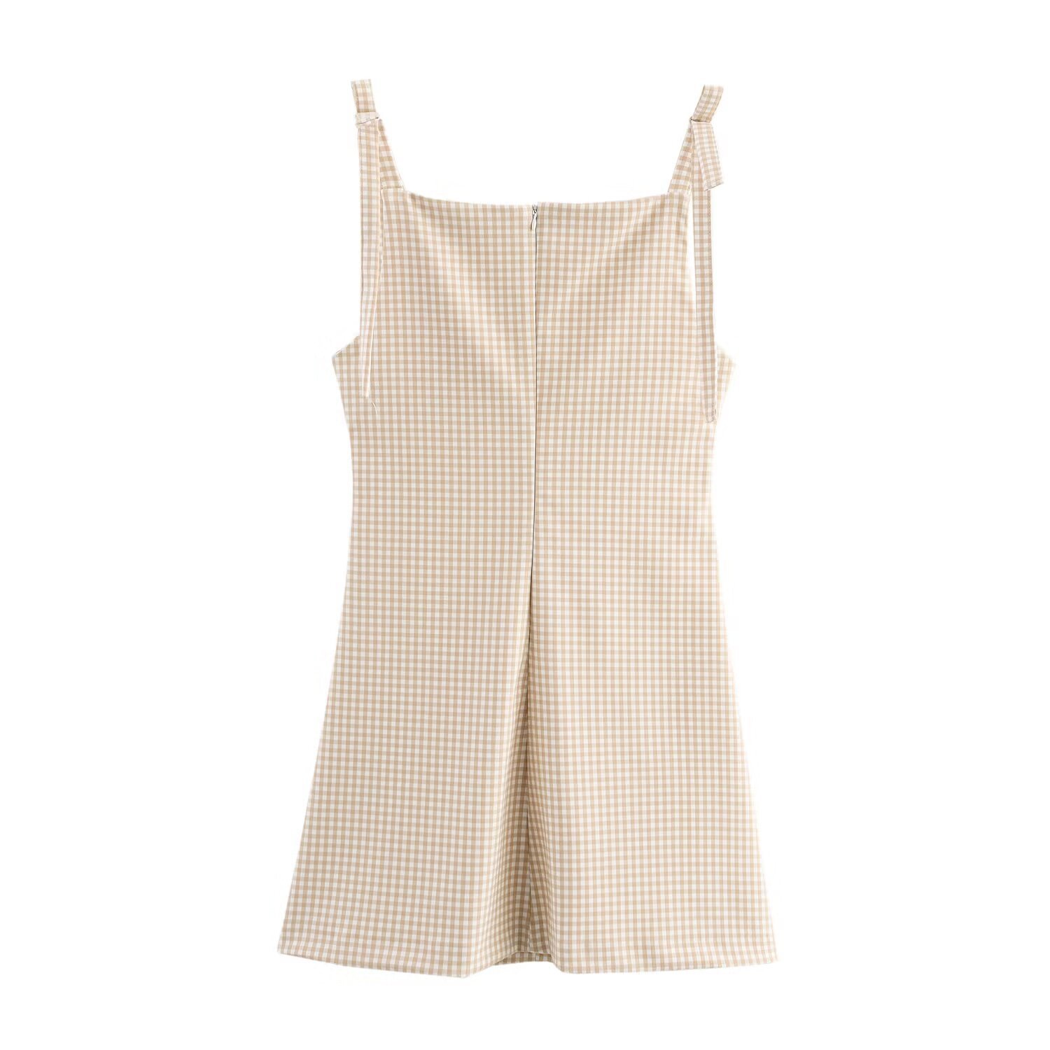 Women's Sleeveless Tie-Strap A-Line Midi Dress