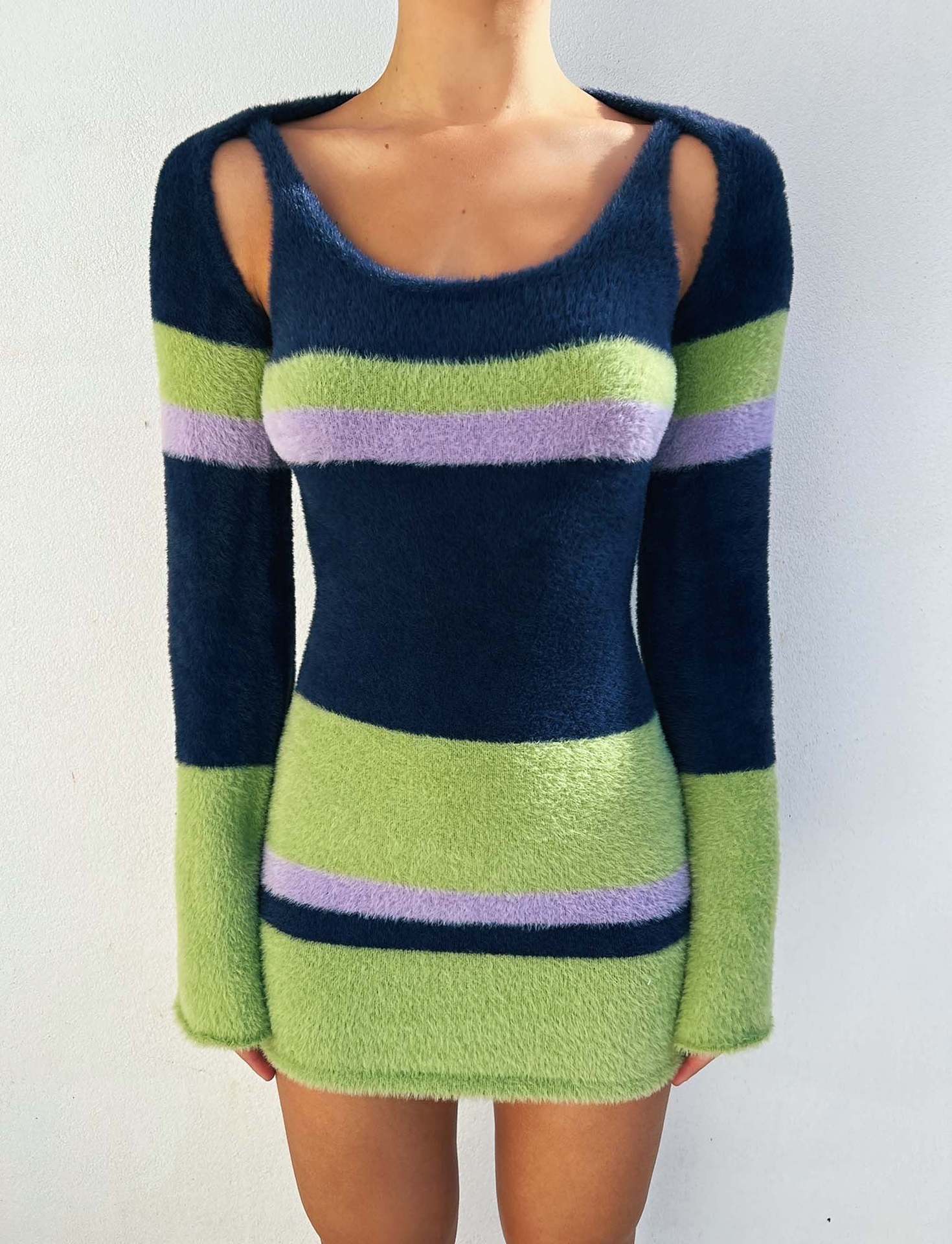 Women's Sexy Cami Dress and Knit Cardigan Two-Piece Set