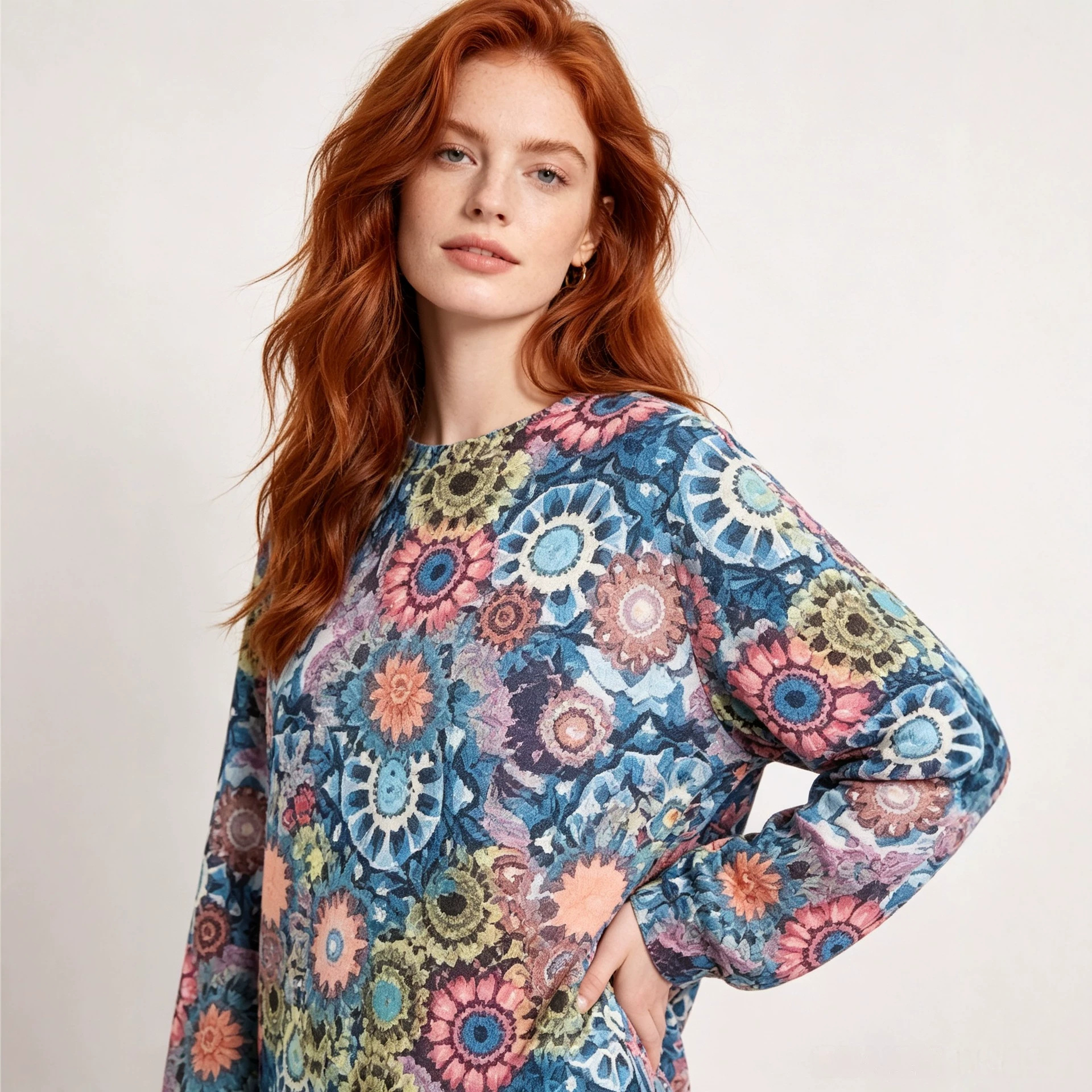 Women's Christmas 3D Print Crewneck Sweater