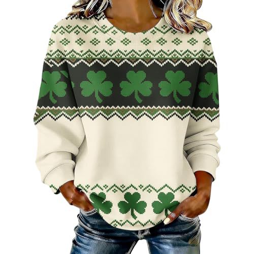 Women's Clover Print Casual Hoodie