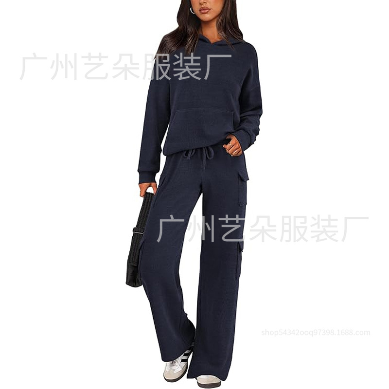 Women's Breathable Cargo Pocket Athletic Set for Running and Outdoor