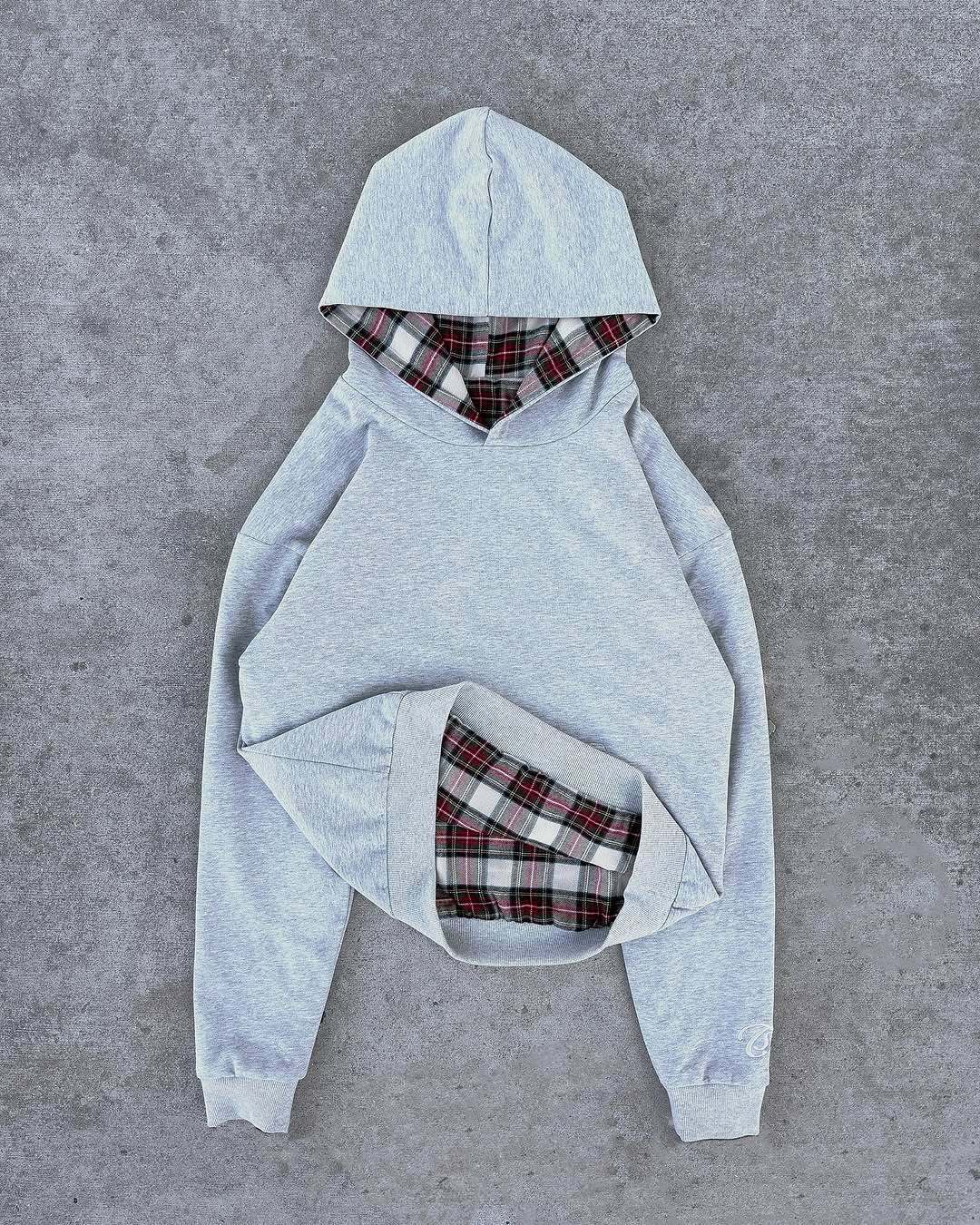 American High Street Reversible Plaid Hoodie