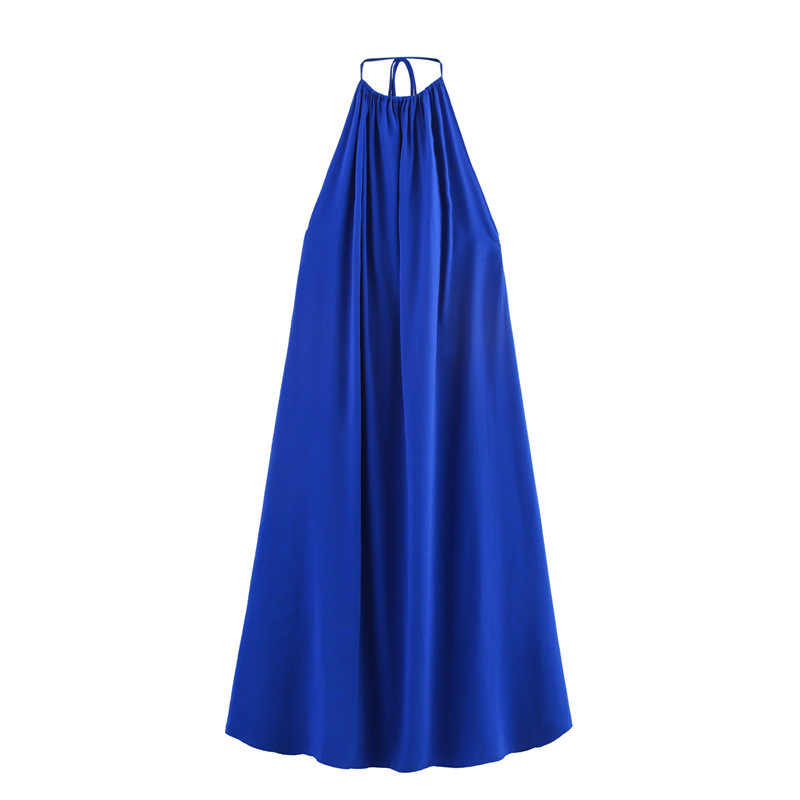 Draped Halter Neck Midi Dress