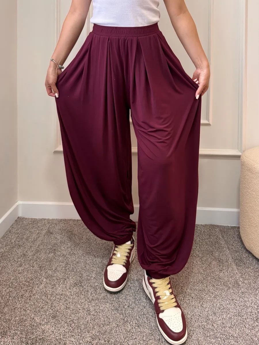 Women's Wide-Leg Pants with Pockets, Loose Casual Streetwear